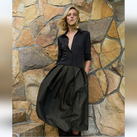 Zara Voluminous Balloon midi skirt size XS and S - Picture 11 of 13